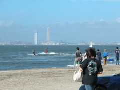 富津公園の砂浜の写真